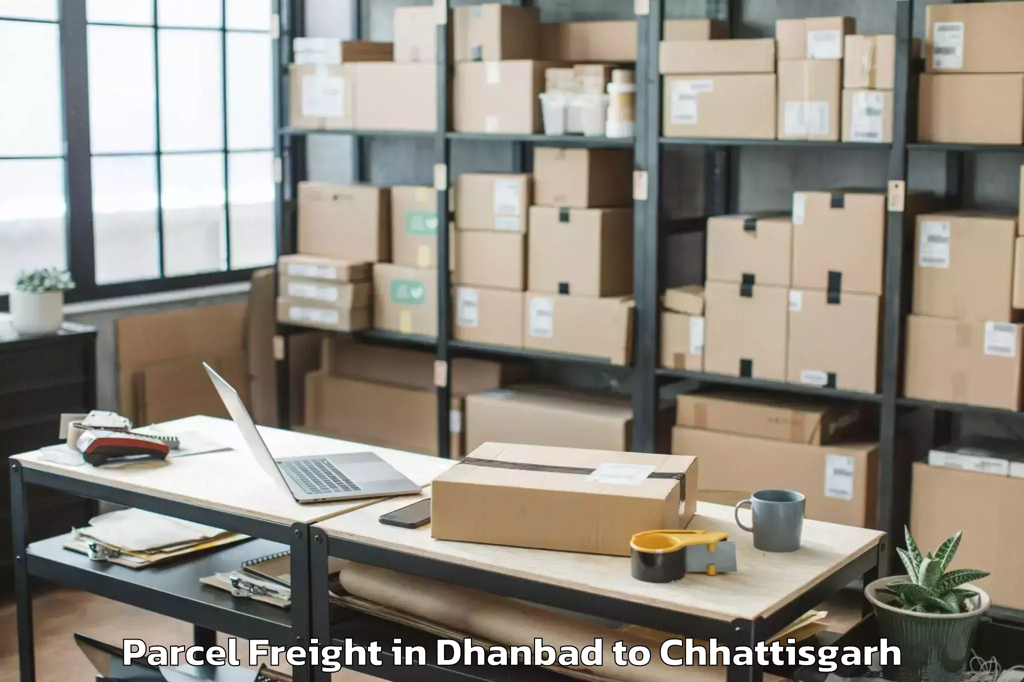 Expert Dhanbad to Dr Cv Raman University Bilaspu Parcel Freight